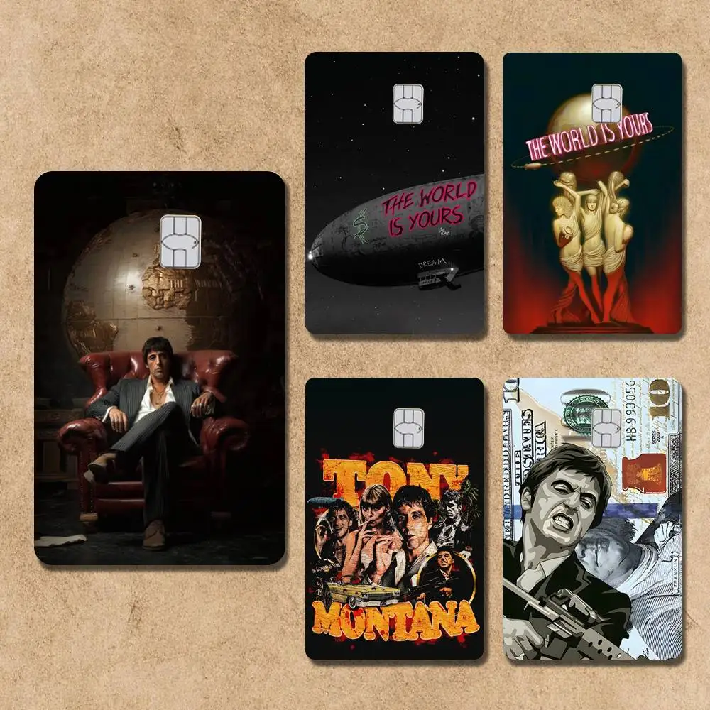 

S-Scarfaces Tony M-Montana Card Stickers Credit Visa Debit Bank Charge Card Bus Metro Waterproof Sticker Decal Decoration