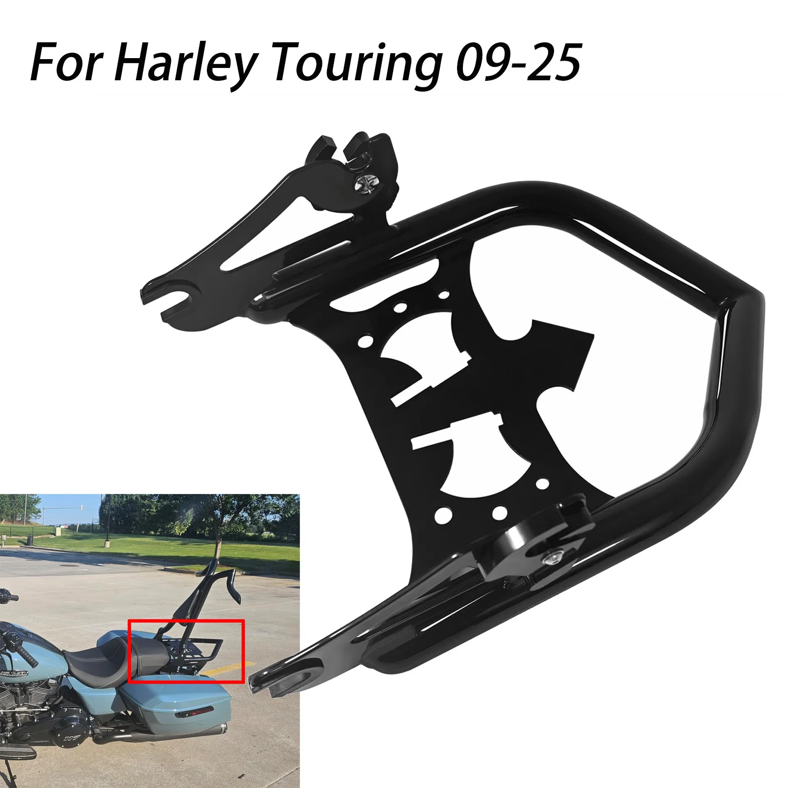 

Motorcycle Passenger Luggage Rack Motor Support For Harley Touring Street Glide Electra Glide Road King Road Glide 2009-2025