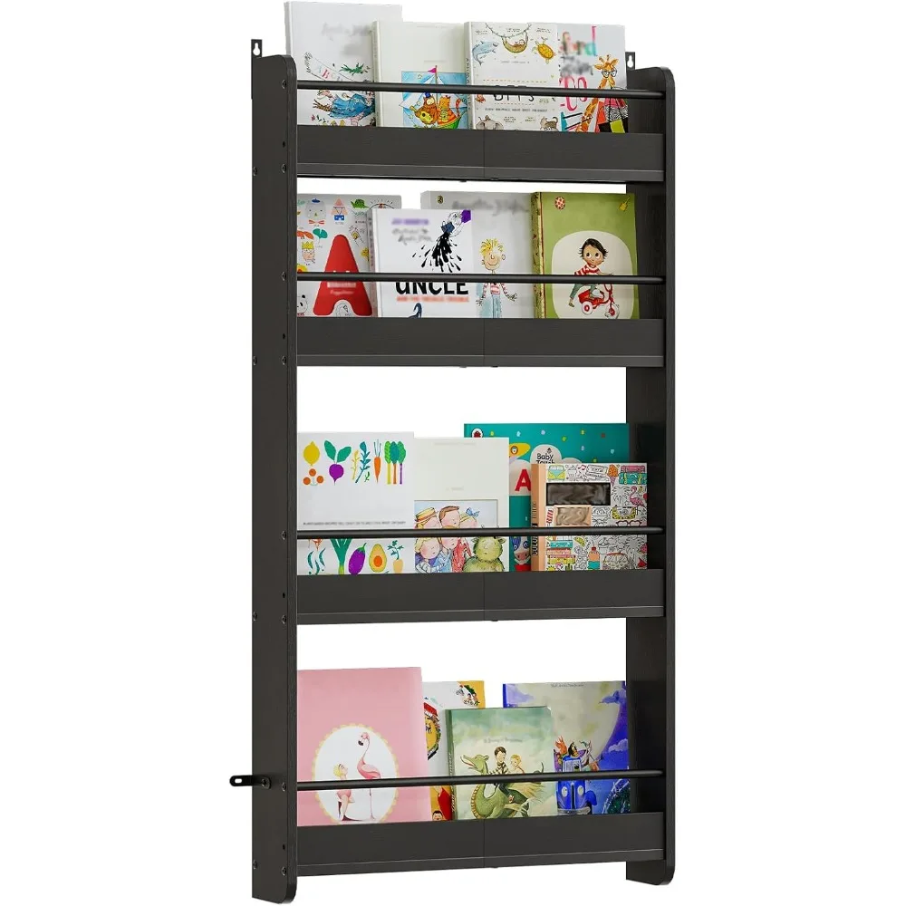 

Hanging 4-Tier Kids' Bookshelf for Room and Play Area