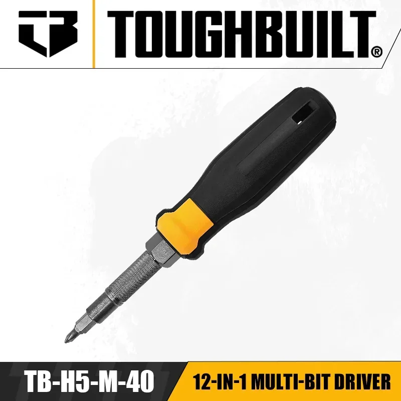 

TOUGHBUILT TB-H5-M-40 12-in-1 Multi-Bit Driver Multi-function Screwdriver Wear-resistant Hand Tools