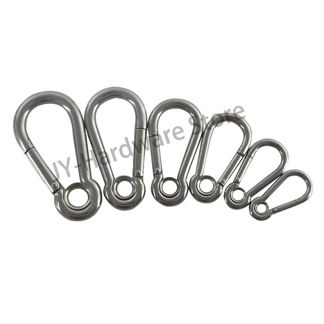 304 Stainless Steel Spring Snap Hook - Key Ring Buckle outdoor 300 Lbs Heavy Duty safety hook hoist buckle chain buckle pet rop