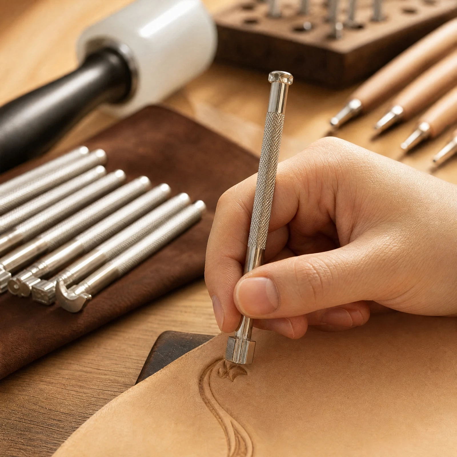 27 Pieces Leather Tooling Kit  - Leatherwork For Beginners review and price