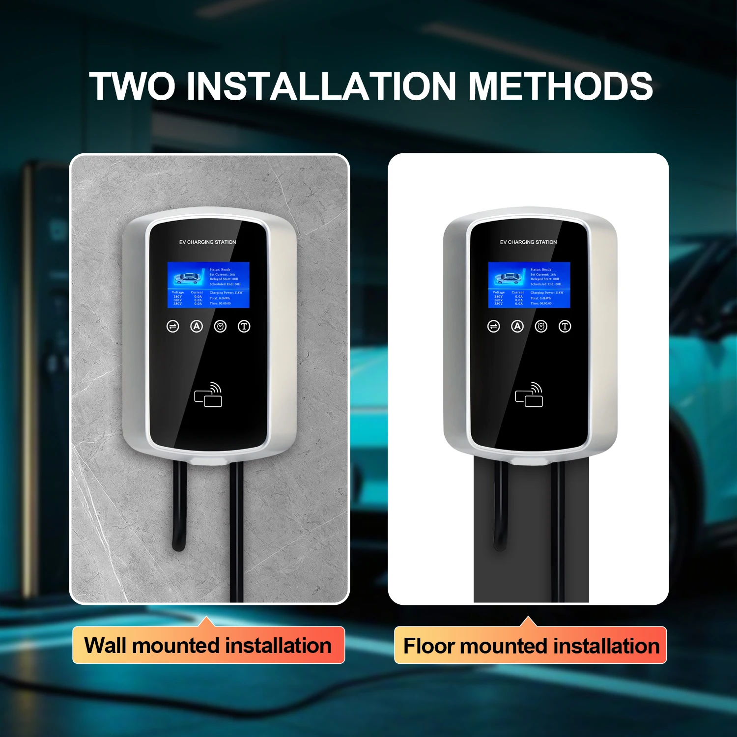 ERDAN 11KW 16A 3P شاحن سيارات كهربائية نوع 2 محطة منزلية 5 متر كابل 7.2KW قابل للتعديل الحالي APP تأخير الموقت بطاقة RFID تشيكوسلوفاكيا التسليم السريع #6