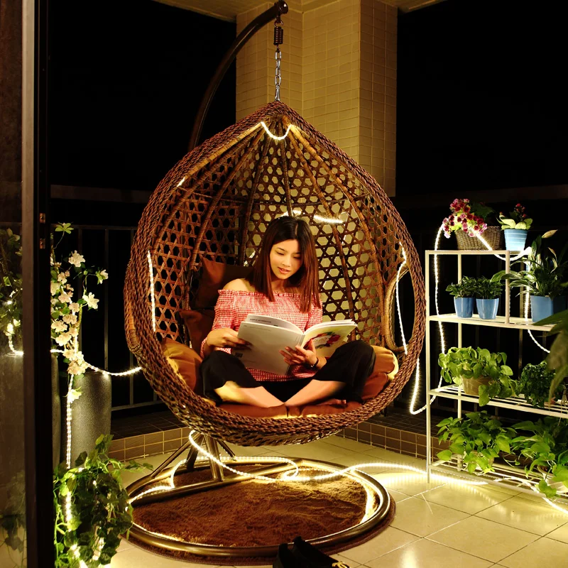 

Hanging Chair Balcony Hanging Basket Household Indoor Swing Outdoor Courtyard Bird's Nest Cradle Outdoor Waterproof Leisure B &