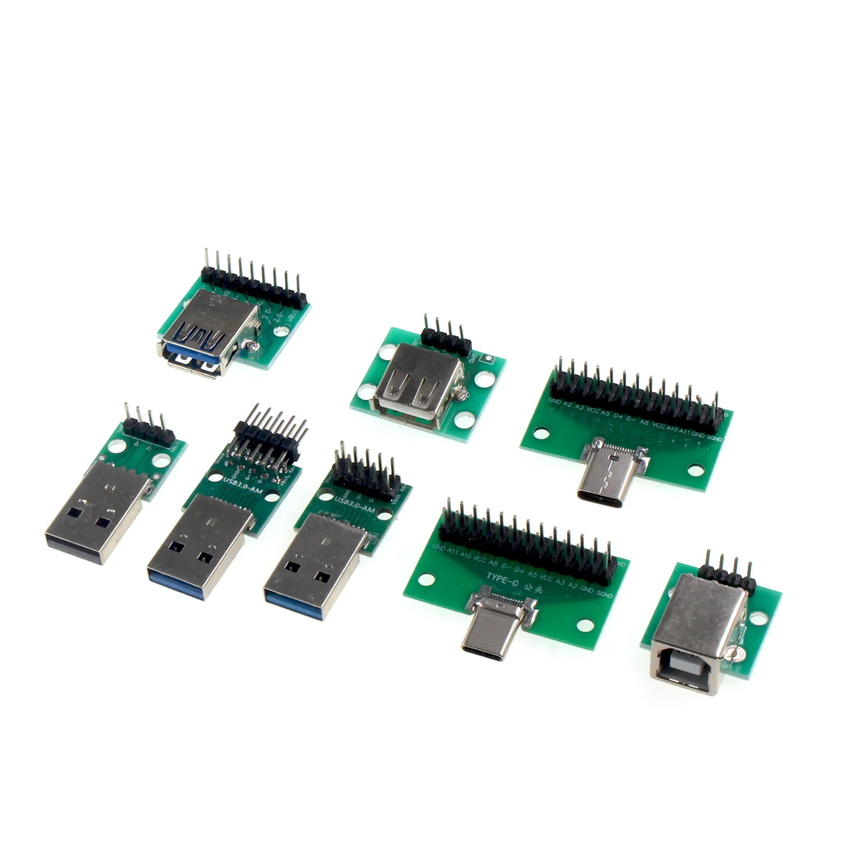 1pcs USB to DIP adapter board TYPE-C/male/female socket, direct insertion into B-type square interface printer