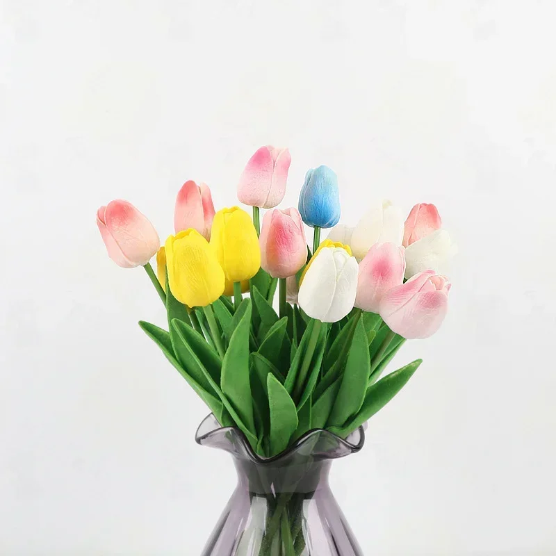 

10PCS Artificial Flower Arrangement Wedding Touch Artificial Bouquet PE Fake Flower for Wedding Decoration Flowers Home