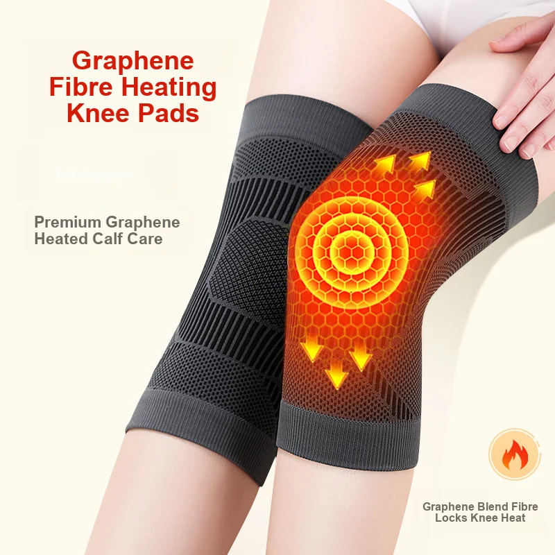 Graphene Self-heating Knee Warmers Thickened Protective Knee Sleeves for Men Women Elderly Winter Joint Warming