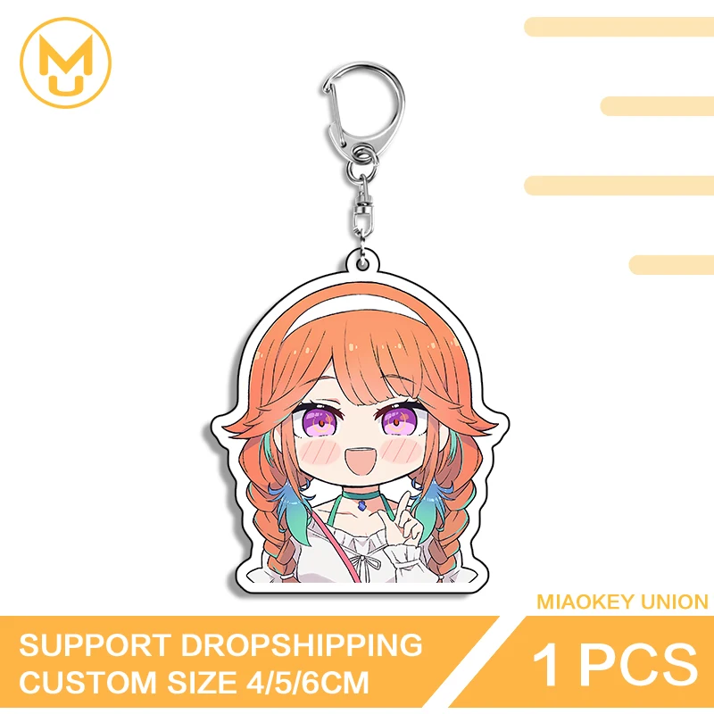 Chibi Q Edition Vtuber Novelty Amusing Colorful Key Chains Hot Selling Charming Accessories For Friends Fashion Key Ring Gifts