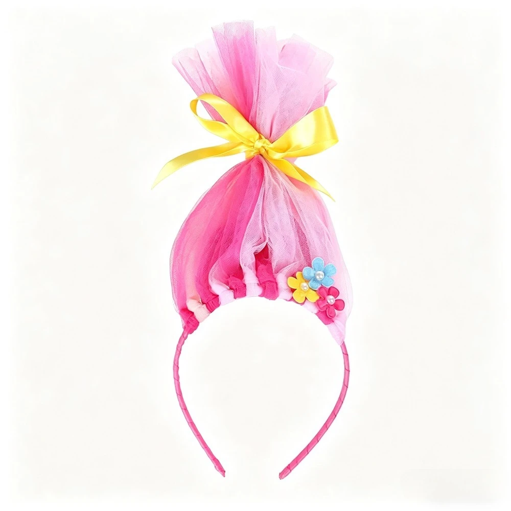 Trolls Poppy Princess Party Performance Hair Accessories Personalized Children's Hairbands Halloween Cosplay Props Headgear Gift