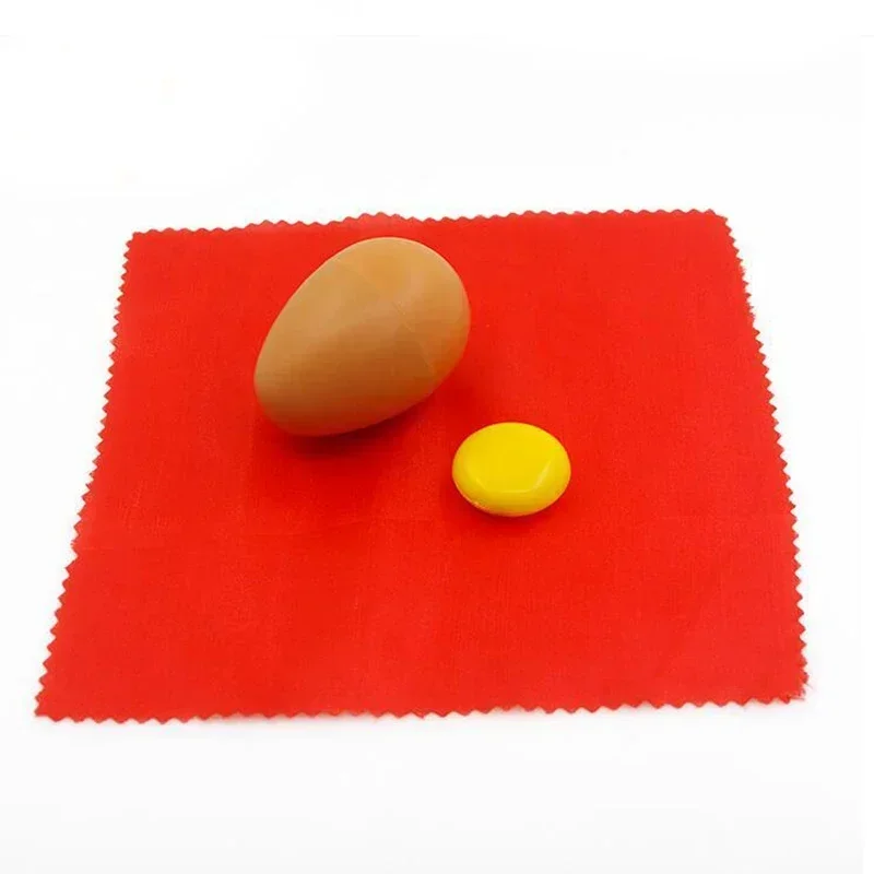Silk to Egg (With Yolk) - White/Brown Magic Tricks Appear Egg Magia Close Up Stage Gimmick Props Magie