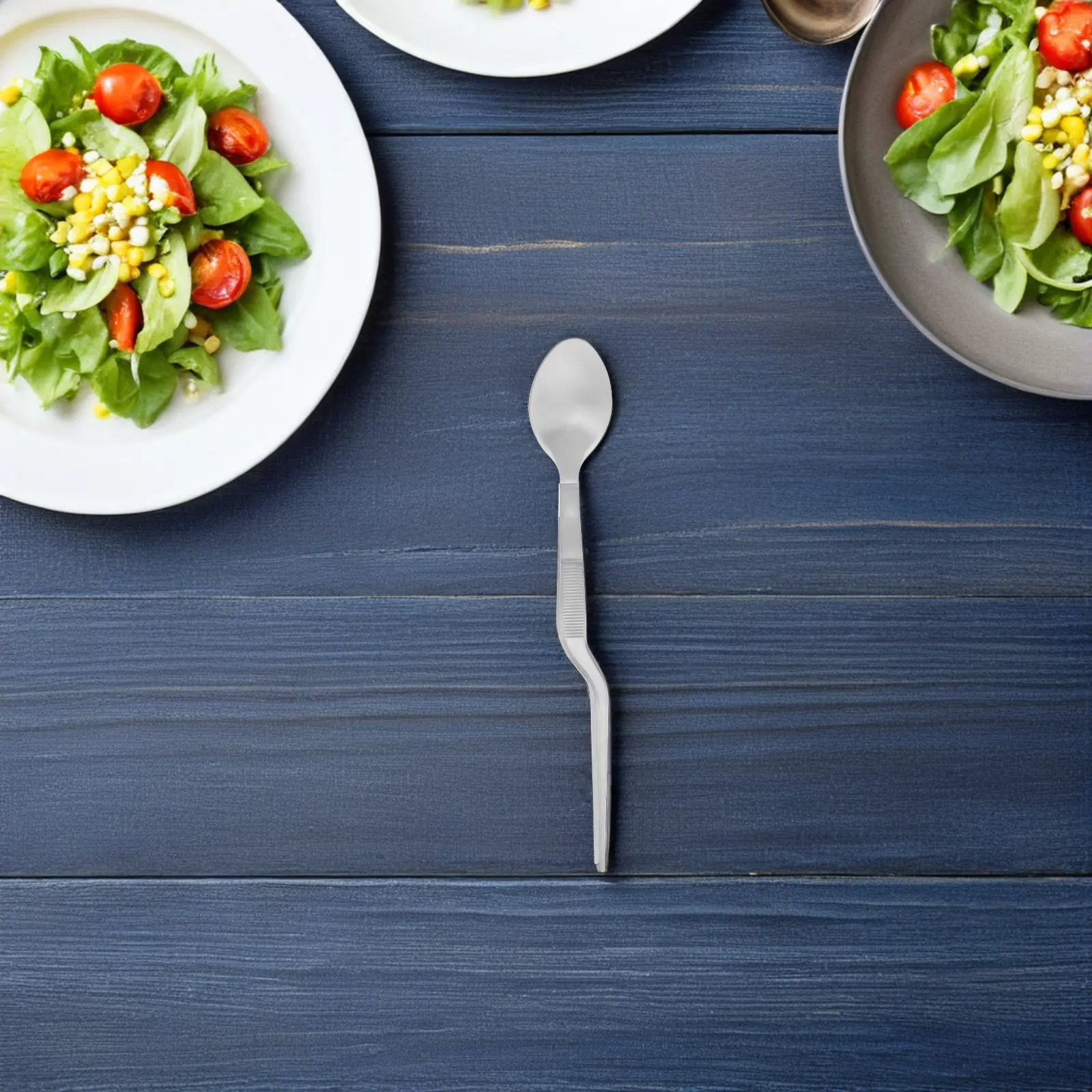 Stainless Steel Tasting Spoon Tweezer Chef Serving Tongs Sauce Testing Food Tweezers Plating Desert Spoon Cooking Tweezers