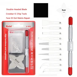 Kaisi K-310 Pry Crowbar Blade Set Double-Headed Pry For Phone Face ID Motherboard IC Chip Glue Disassembly Repair Knife