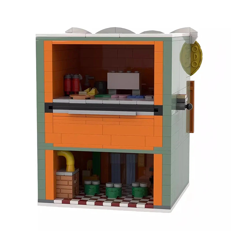 MOC Spiel Pinguin Club Plaza Sets Ziegel Stadt Haus Street View Architektur Modell Bausteine Kind Spielzeug Weihnachten Geschenke