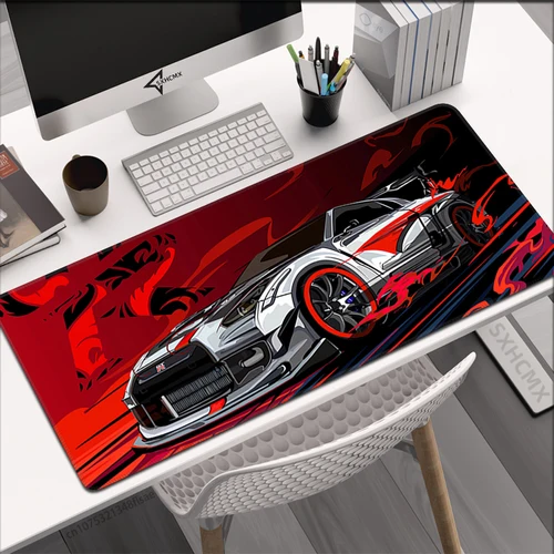 Alfombrilla de ratón GTR Rally Sports Race Car con impresión HD, alfombrilla de ratón antideslizante con borde de bloqueo para jugadores de ordenador, teclado XXL90x40cm, alfombrilla de escritorio para PC