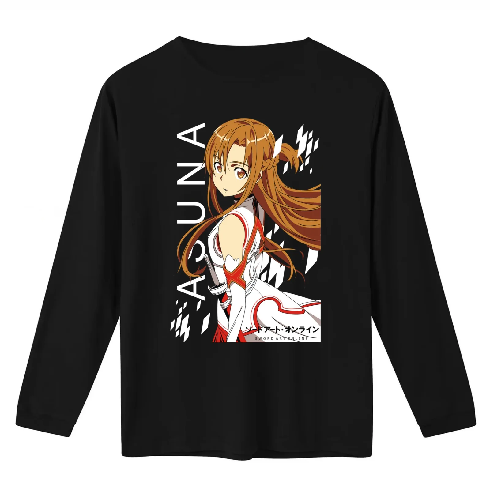 Asuna Yuuki SAO Classic T-Shirt Summer Casual Cotton Tee Oversized Streetwear Tops Vintage Graphic Print Unisex Men Women