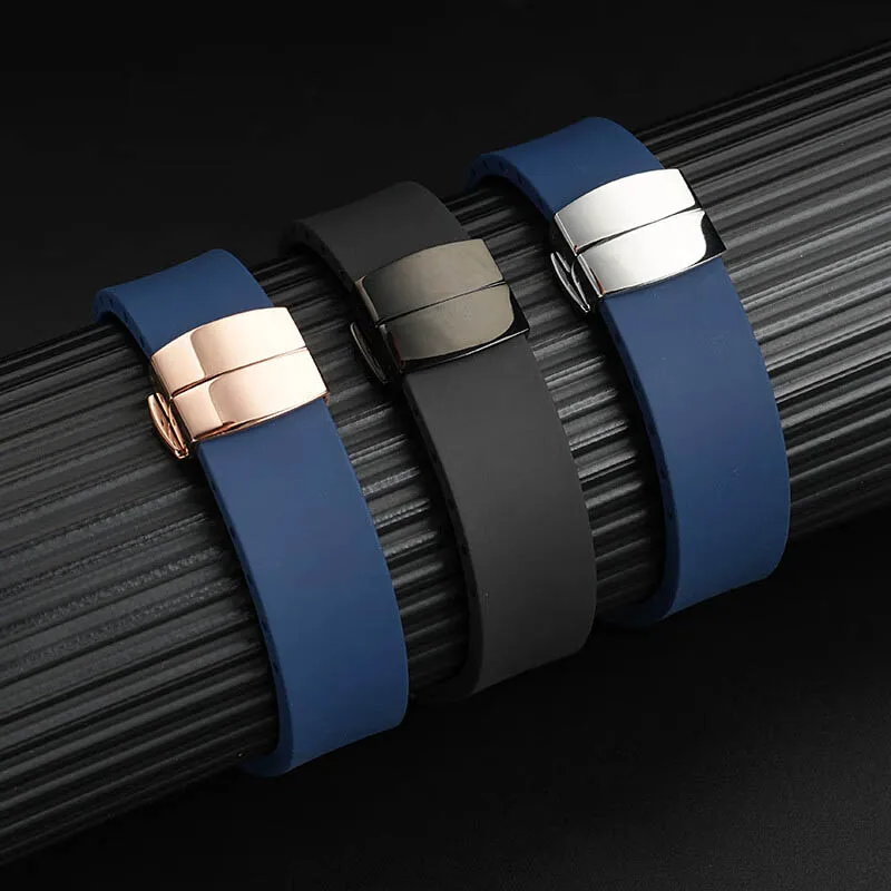 GMW-B5000 High Quality Fluororubber Strap for Casio G-SHOCK Series GMW-B5000 Soft Fluororubber Folding Buckle Strap Accessories