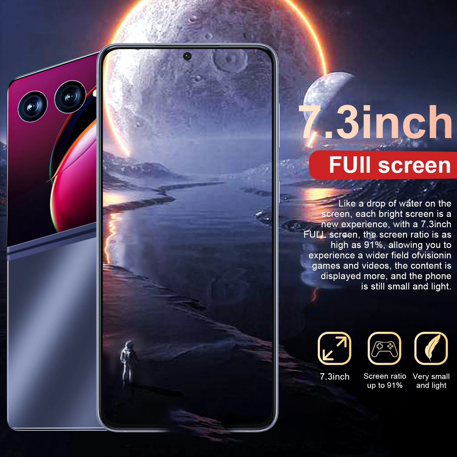 S25 Ultra New Smartphone 7.3 Inch  Android 13 16GB+1TB 8800mAh Global Version 5G Dual SIM Phone Snapdragon 8 Gen 2 Gaming Phone