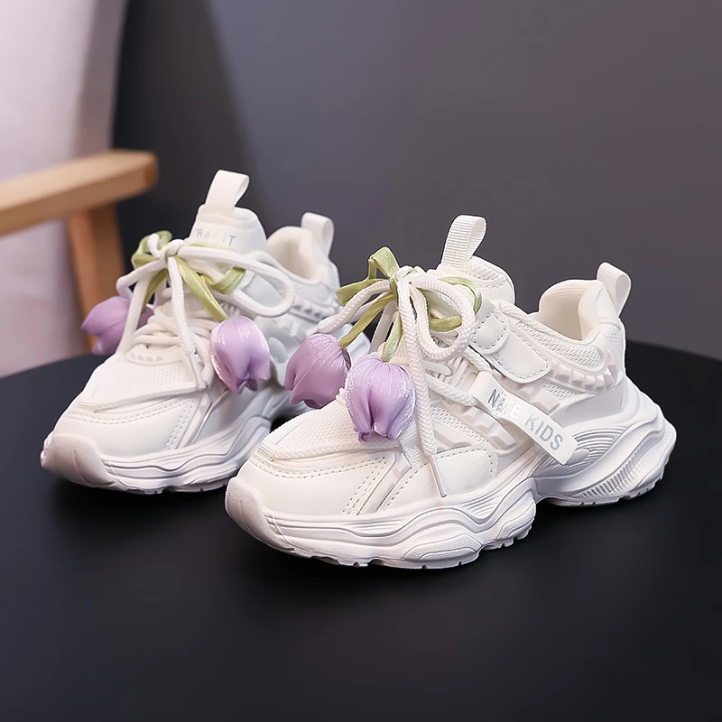 Children's Shoes 2026 spring New Toddler Girls Sport Shoes Soft Sole Breathable Outdoor Tennis Fashion Kids Sneakers EUR 26-36