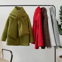 Women Autumn Winter Scarf Jacket Warm parka