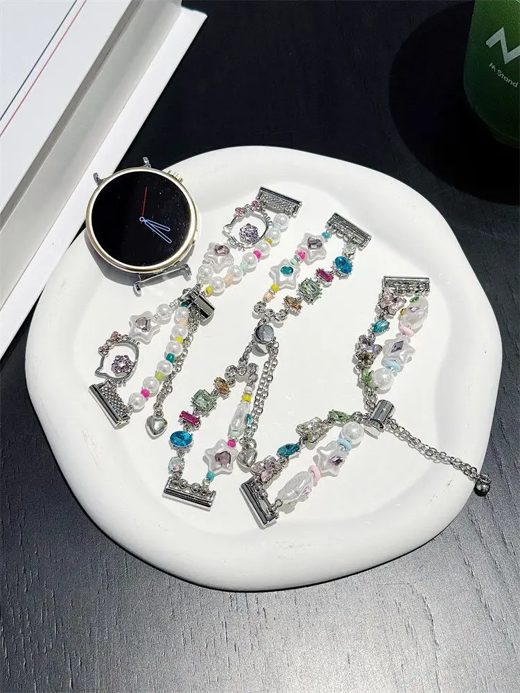 Baroque Pearl Diamond Katie Hollow Strap Suitable for Huawei GT5/GT5 Pro/GT4/GT2/3/4 22mm/20mm/18mm Strap