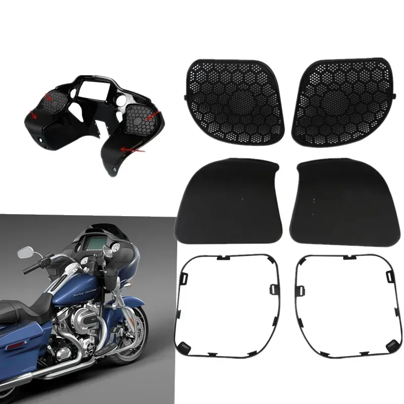 For Harley Road Glide 2015-2023 2019 Special FLTRXS FLTRU Motorcycle Accessories Upper Fairing Glove Box Doors Speaker Grilles M