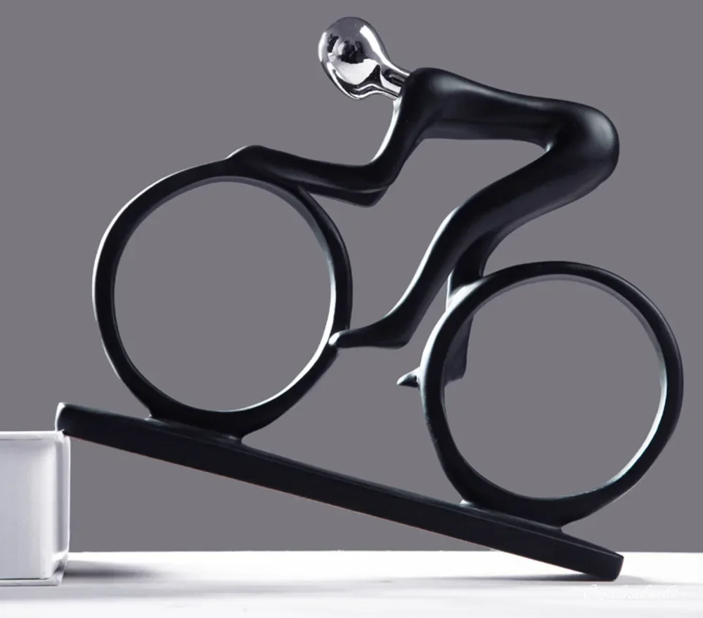 Abstract Resin Modern Cyclist Statue Of The Bicycle Pilot Of The Bicycle Pilot The Office Living Room Wedding Decoration Home