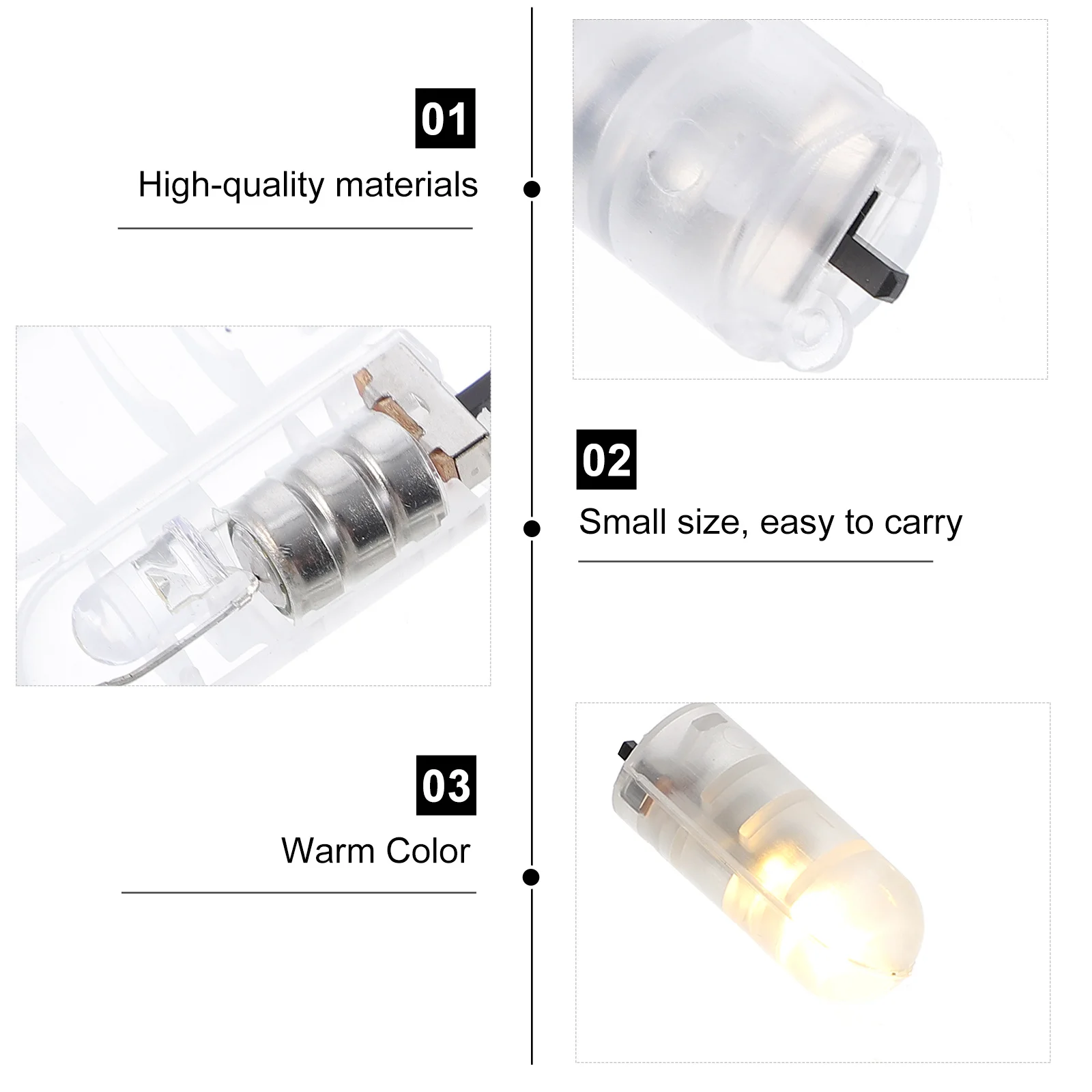 

30Pcs LED Balloon Lights Mini Light Bulbs for Wedding Christmas Decoration Wicks Lights Lamps Small Light Bulbs