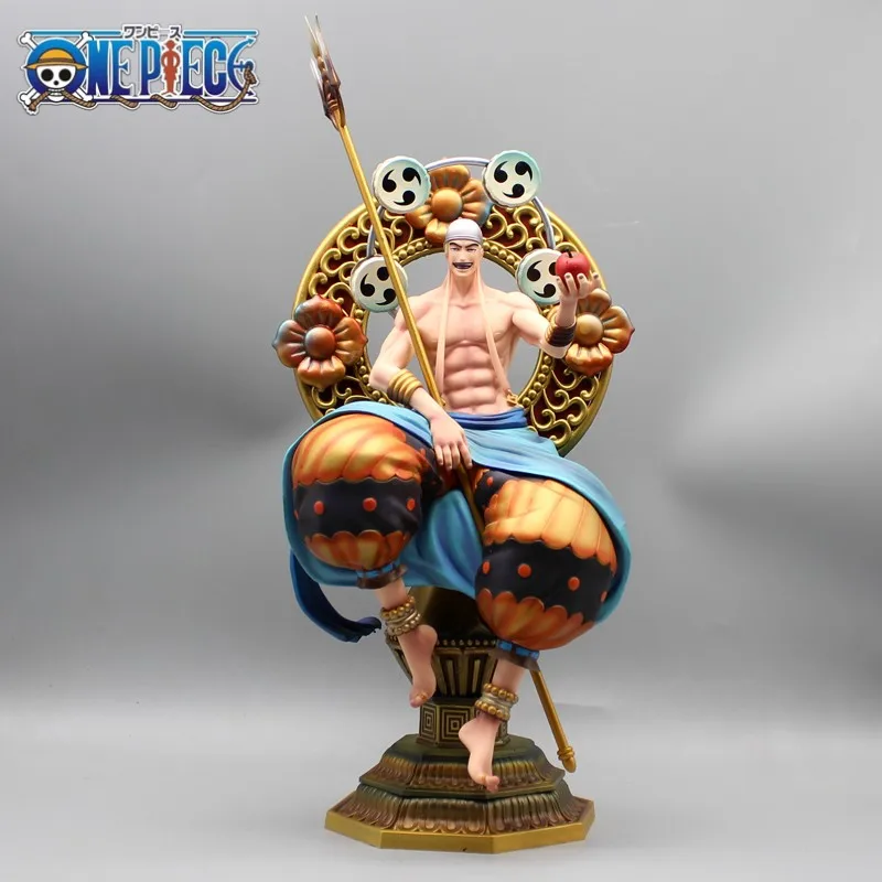 

One Piece GK Thunder God Aini Road Anime Surrounding Scenes Handmade Action Doll 39cm Model Statue Ornament Toy Gift Collection