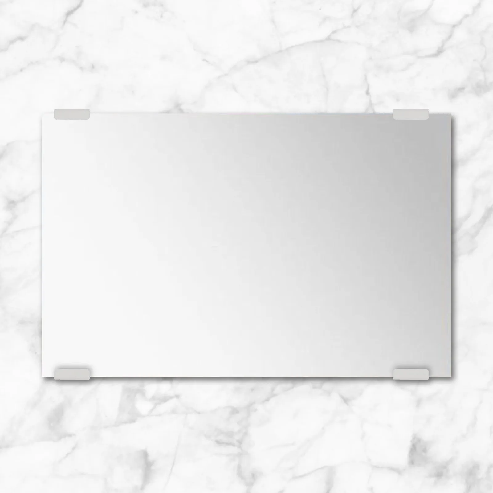 4Pcs Square Mirror Holder Clips Stainless Steel Heavy Duty Wall Mounting Hardware for Frameless Mirrors Rustproof Elegant