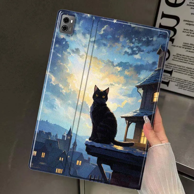Silhouette Cat Sunset Sky Cover For Lenovo Xiaoxin Tab Pad K10 K11 Y700 P11 3rd GT Pro Plus Gen Tablet Case Gift
