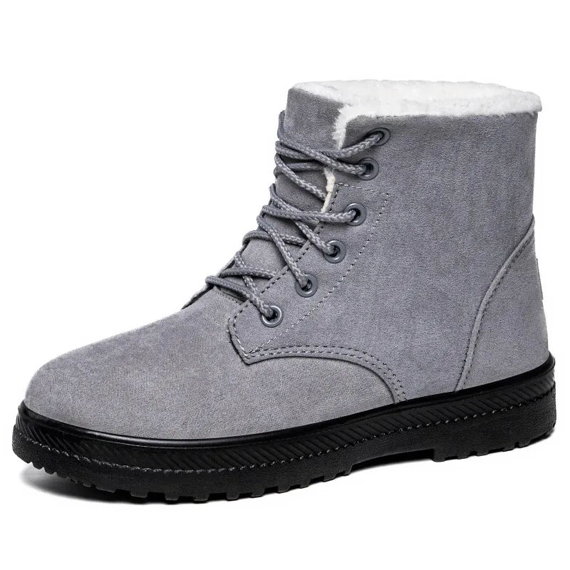 

Couple Winter Boots Fashion High-top Cotton Shoes Suede Casual Ankle Boot Non Slip Platform Boot Winter Snow Boots for Men Women