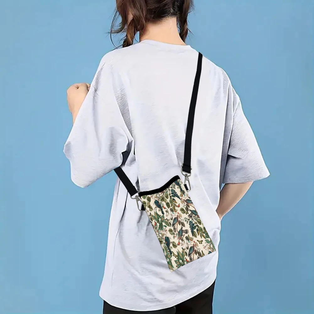

Tapeta-Ptasie-radio-blekit Shoulder Bag High Quality Phone Bag with Adjustable Strap, CasualWomen's Wallet 5.27