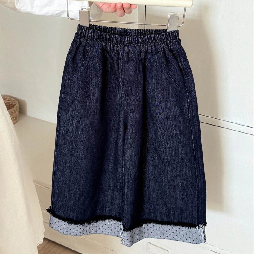 Girls Pants 2026 Spring and Autumn New Children's Clothing Korean Style Girl Baby Foreign Style Casual Patchwork Jeans