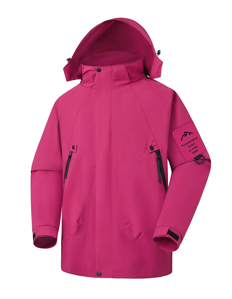 CHRLCK Herren Damen Wanderjacken Wasserdicht Neue Winddichte Windbreaker Camping Klettern Trekking Outdoor-Jacke Unisex – Detail 12
