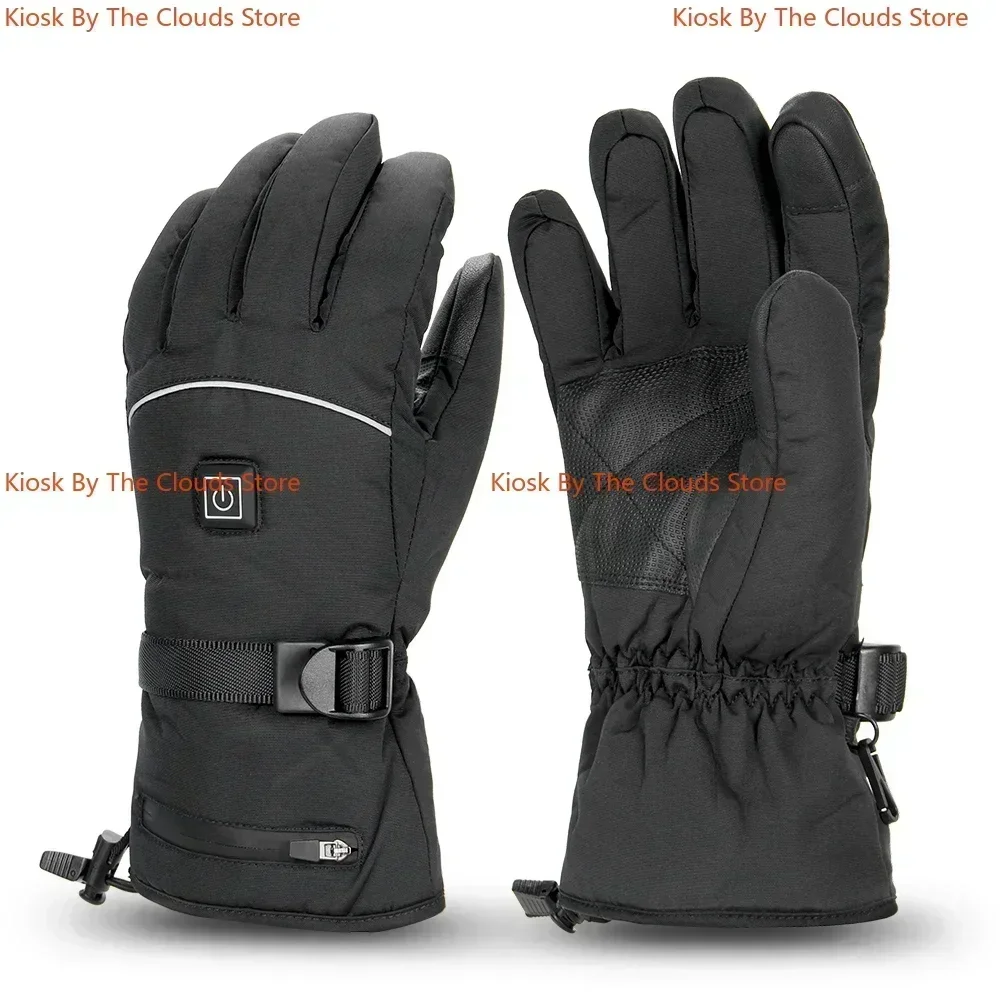 Electric Heated Gloves Thermal Heat Gloves Winter Warm Skiing Snowboarding Hunting Fishing Waterproof Heated Rechargeable Gloves