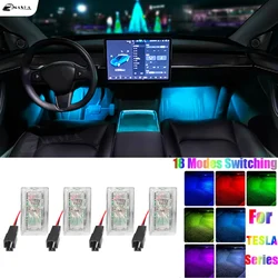 Per Tesla Model 3 Model Y S X LED Footwell Light 18 modalità lampada per seggiolino auto lampada decorativa per atmosfera accessori interni