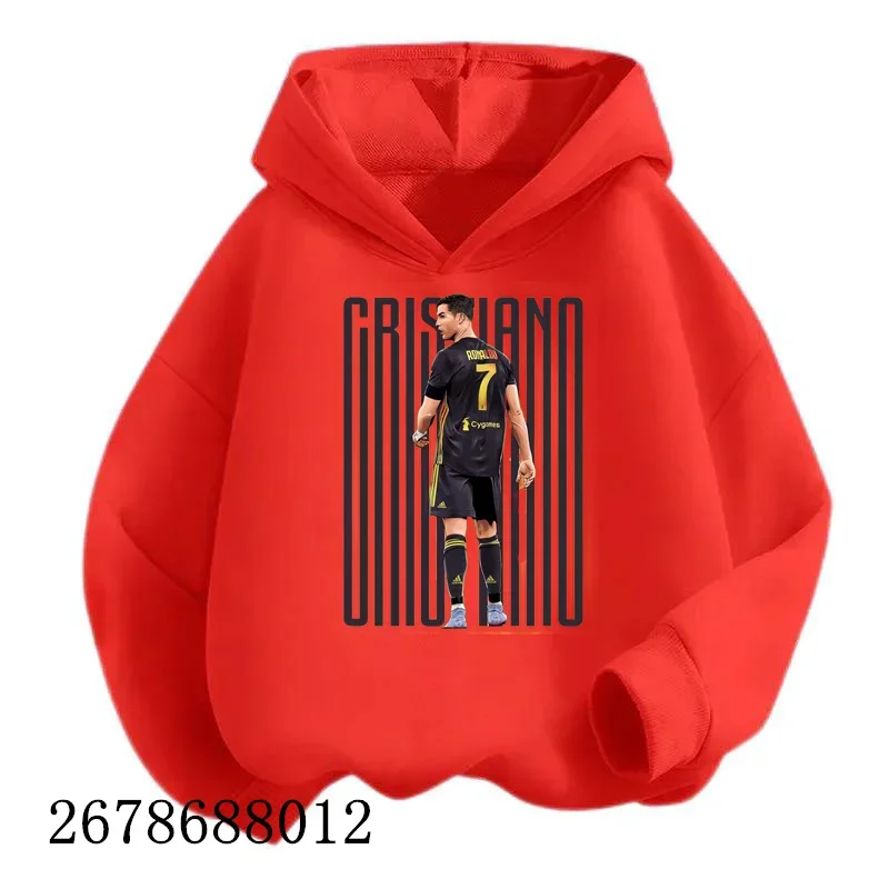 Football Star Ronaldo Hoodie Kids Clothes Boy Clothing Jersey Baby Girls Clothes CR7 Sweatshirt Children Marios Multicolour Tops