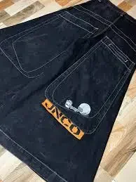 Oversized Hip Hop Streetwear JNCO Baggy Jeans Y2K Mens Pocket Black Pants New Harajuku Gothic High Waisted Wide Leg Trouser