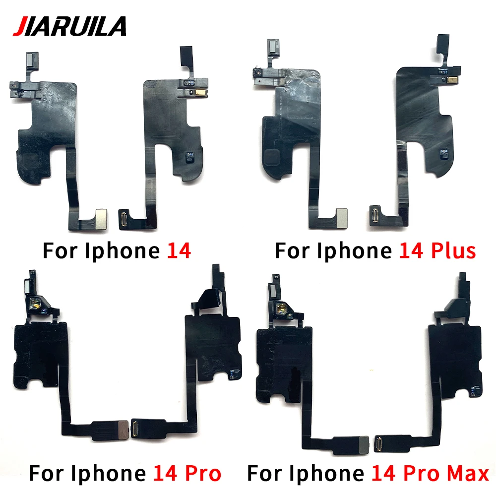 10Pcs，Front Earpiece Sensor Proximity Small Earphone Ear Speaker Flex Cable For iPhone 13 14 Pro Max 13 mini 15 16 Plus 17 Air