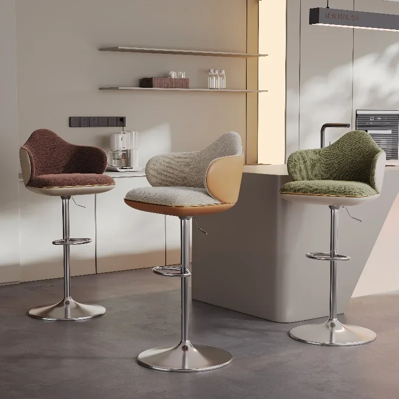 Modern Metal Bar Stool with Back, Comfort Designer Seating for Kitchen Dining & Living