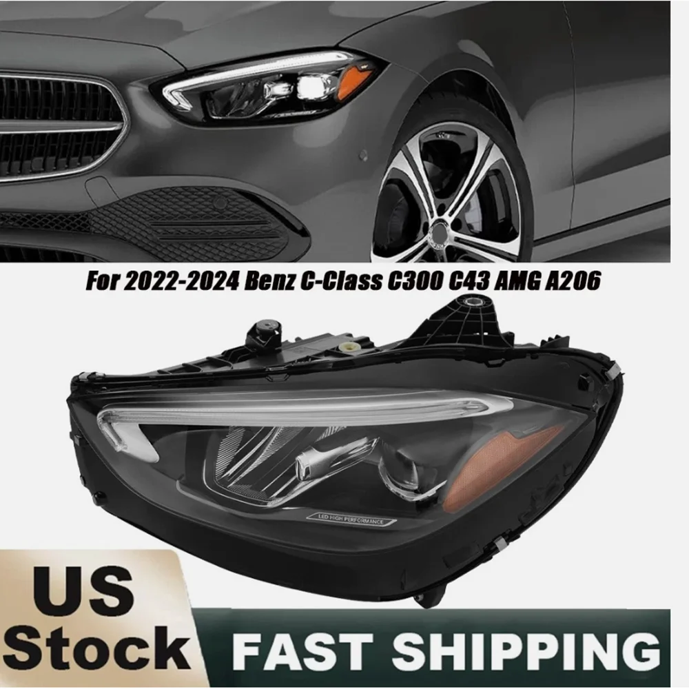 

Высококачественная светодиодная фара водителя A2069064303 для Benz C-Class C300 C43 AMG A206, светодиодная фара версии для США 2022-2024 гг.