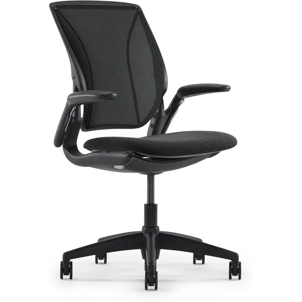 

Ergonomic Office Chair with Black Mesh Seat, Adjustable Desk Chair, Black Casters