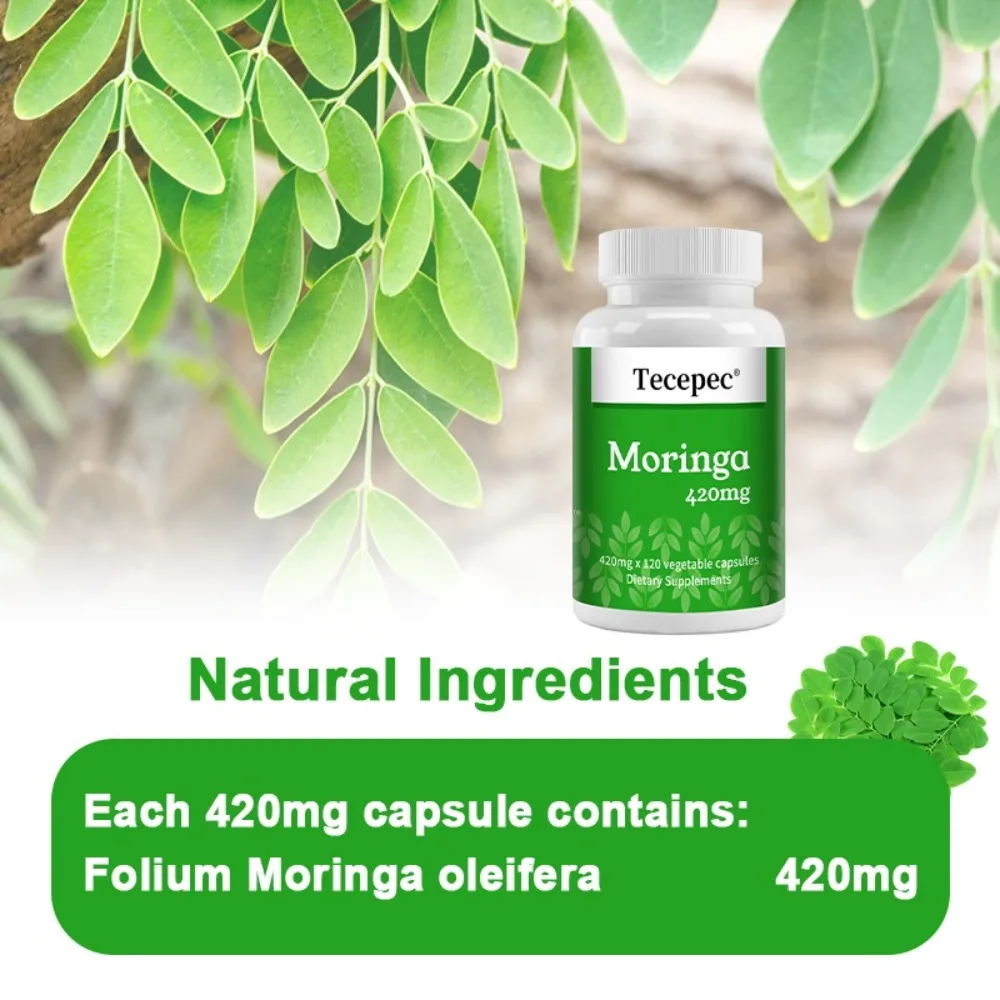 Moringa 420mg - Antioxidant Support, Antioxidant, Nutrient Support, Maximum Strength, Optimal Absorption, Supplement