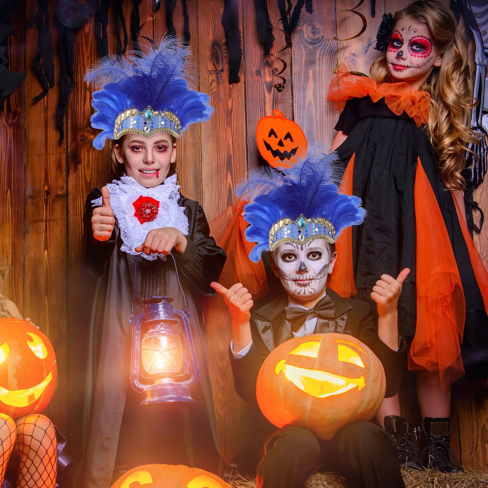 

Colorful Headband Adjustable Vintage 20S Flapper Headpiece for Cocktail Tea Party Carnival Wedding Fascinator Hair