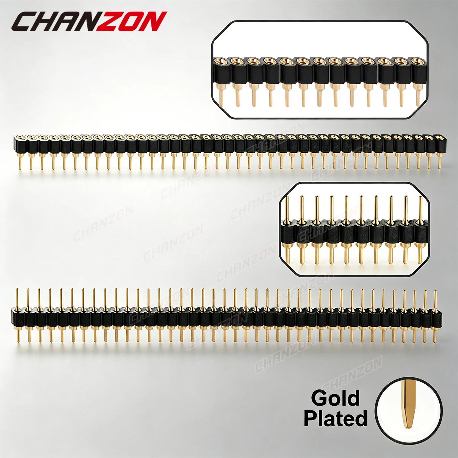 40 Pins Pin Header Male Female Round Single Row 2.54mm Breakable Strip Pitch Stacking Connector for Arduino PCB Socket Board