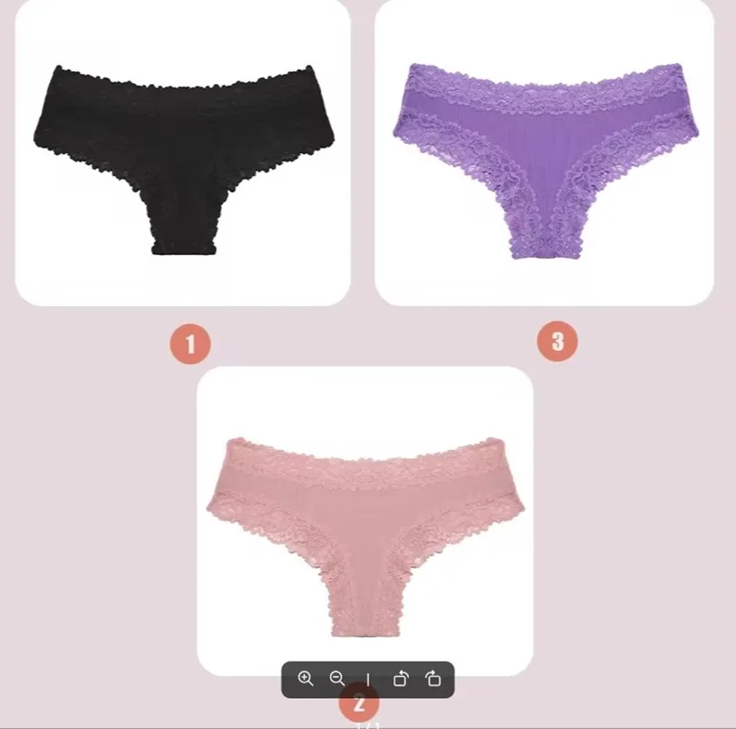 3PCS/Set Women Sexy Lace Panties Cotton Seamless Brazilian Panties Female Sexy Low Rise Soft Underwear G-String Lingerie S-XL