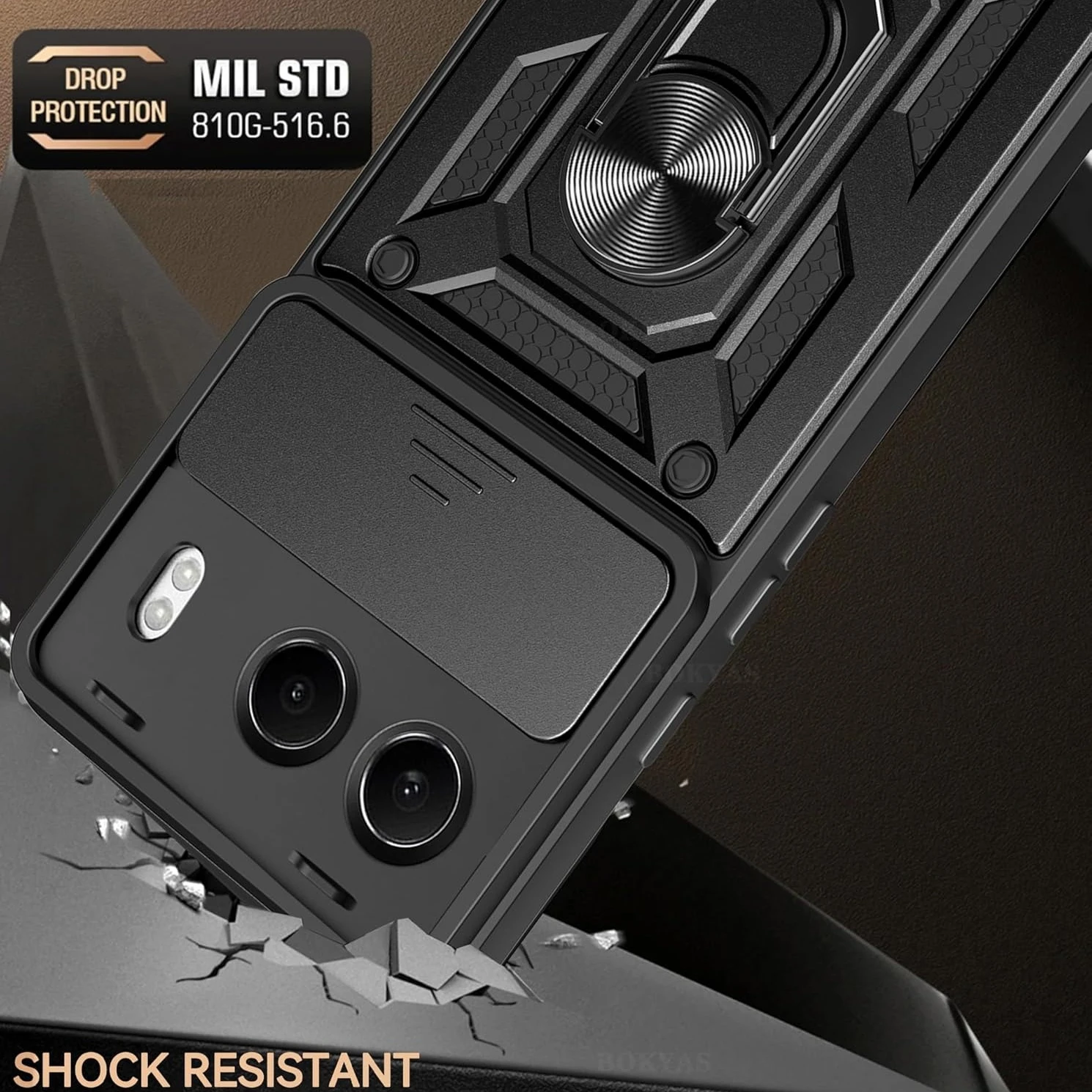 حافظة مدرعة بمسند لهاتف OnePlus Nord 4 5G مع حلقة حماية للعدسة وحامل مغناطيسي Coque Fundas