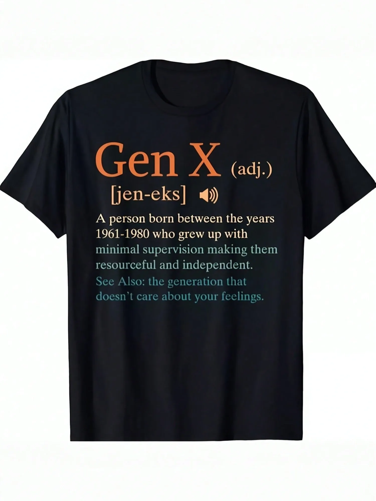 تي شيرت قطني من Gen X Humor 1960 1980 إصدار عيد الميلاد مع تعريف السخرية