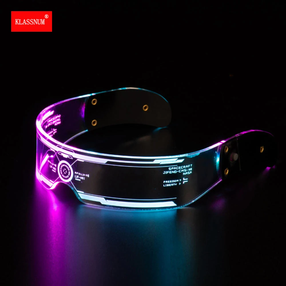 Led Glasses Party Flashing Glasses Colorful Luminous 7 Color Decorative Technology Eyeglasses Control Glowing Eyewear 2023 New