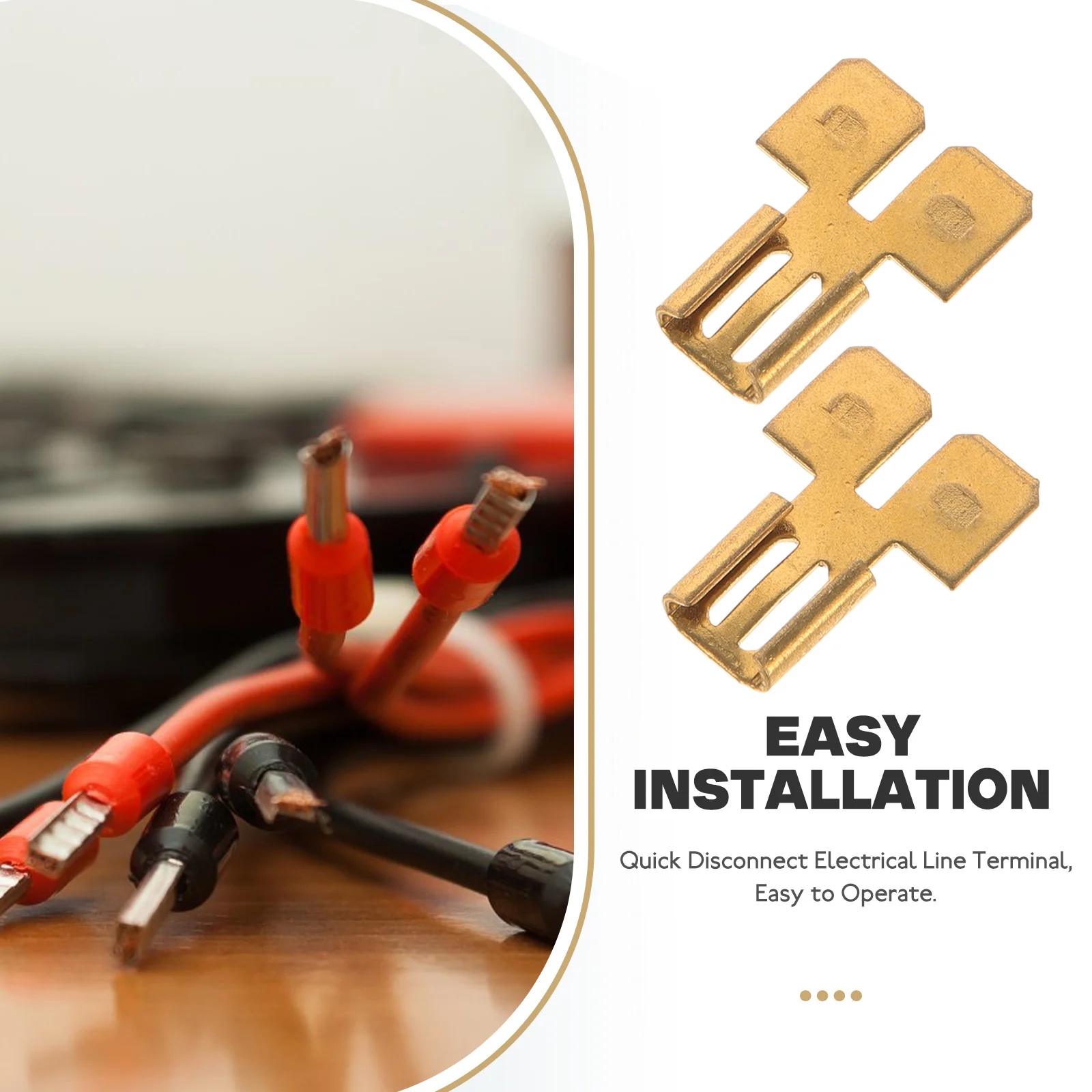 8PCS Quick Disconnect Electrical Spade Connectors Crimp Wire Terminals Adapter Terminal Wiring Cable Automotive